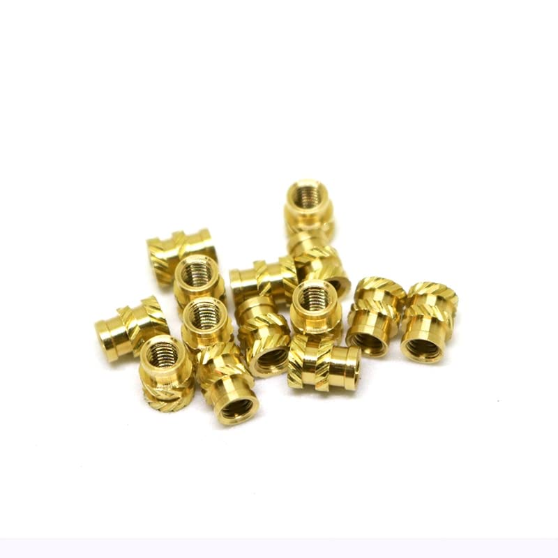 35pcs M2 Brass derretia de porcas Mangas oblíquas Muffs internos Fixação de porca incorporada Tampas de porca Muff de 3,2