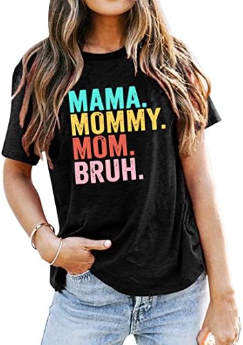 Mama camisa para mulheres mamãe mamãe mamãe camisa de camisa engraçada camiseta de camiseta de camiseta