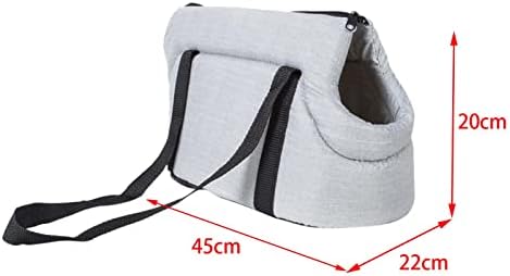 Colcolo Dog Seat Travel Transport Bag Transportador de estimação confortável para viajar pequenos animais, cinza 45x22x20cm