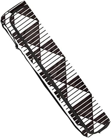 Triângulos de faixa Bolsa de transportadora de ioga de padrão preto e branco com alça de ombro Bolsa de ginástica de saco de ginástica