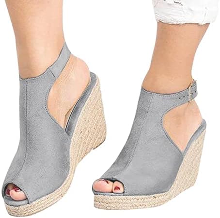 AAYOMET Sandals Moda feminina, feminino respirável Aberto Sapatos de dedos casuais sapatos de salto alto estilo romano