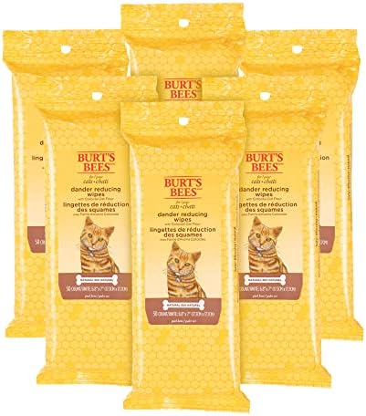 Burt's Bees for Cats Natural Bails Reduzindo Limpos | Limpos de gatinho e gato para a preparação | Free de crueldade, sulfato