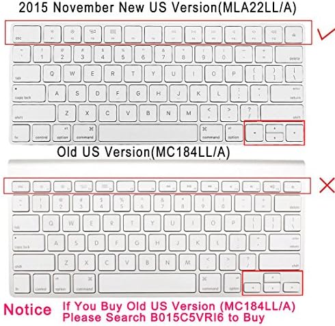 Capa de teclado COOSKIN para o teclado magia de maçãs por maçã Ultra Thin Clear Type Soft Type Protector, versão de 2015 dos EUA