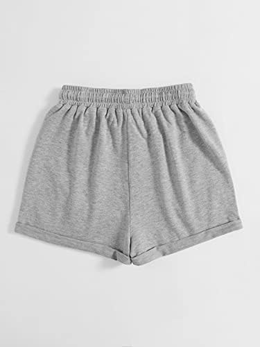Shorts abzekh para shorts femininos shorts femininos shorts de trilha de cintura de cordão de empilhadeiras