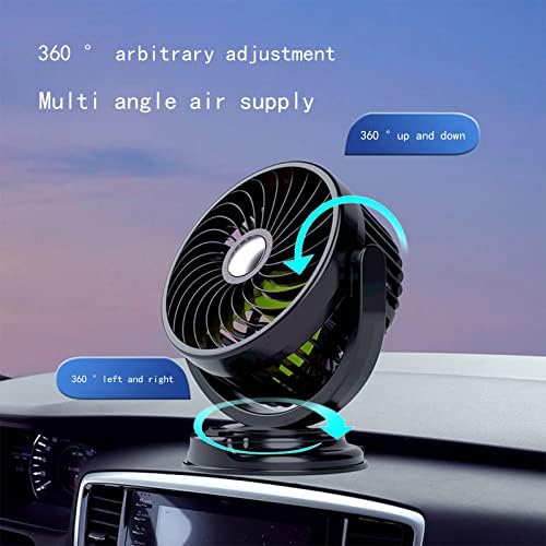 9es2k4 Ventilador de carro USB/12/24V Circulador de ar Cool-ing com fã de veículo de automóvel Ajuste de 360 ​​graus