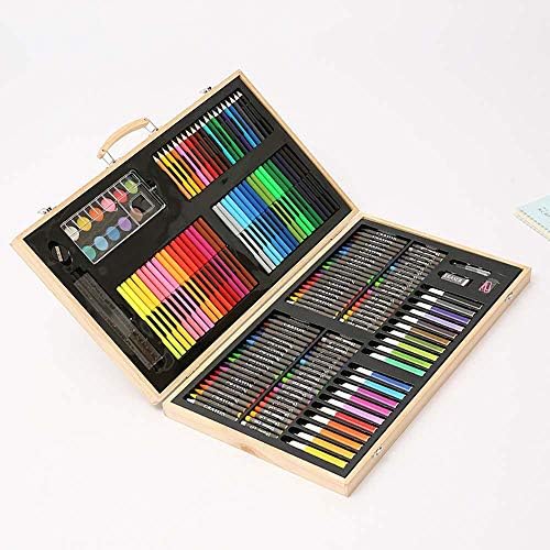 N/A 180pcs Lápis coloridos de óleo Conjunto de esboços de arte profissional de arte profissional para adultos desenho