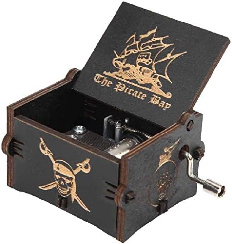 Caixa de música xjjzs - caixa de música de madeira preta, antigo artesanato de caixa musical de madeira esculpida para crianças