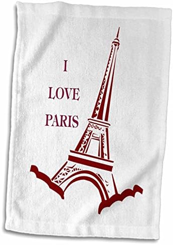 3drose Florene Décor II - Eu amo Paris - toalhas