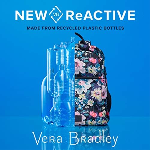 Vera Bradley Feminino Reciclado ilumina o conjunto de organizador de maquiagem cosmética reativa