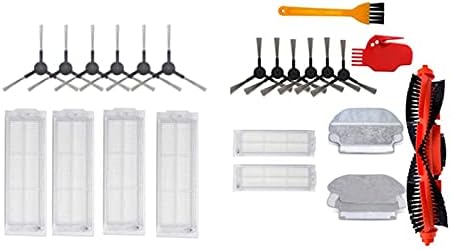 Floxer 2set Fit para conga 3490 peças peças de pó de pó de robô com filtro HEPA de escova lateral para Viomi v2 ajuste para pro-rvclm21b acessórios