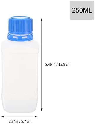 Ulthtechnovo armazenamento garrafa de plástico 5pcs recipiente translúcido amostra de boca garrafas quadradas de plástico selando