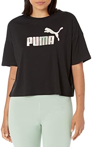Tee de logotipo Cropped das mulheres do Puma