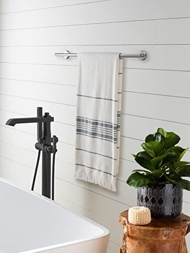 Amerock BH26544PSS | Barra de toalha de aço inoxidável polido | 24 no rack de toalhas | Arrondi | Suporte para toalhas do banheiro | Hardware do banheiro | Acessórios de banho