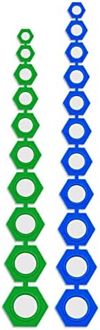 Soquete magnético insere SAE & METRIC, 21 peças 5/16 a 7/8 polegadas, 8mm a 19 mm, perfil de hexagon de cores diferentes