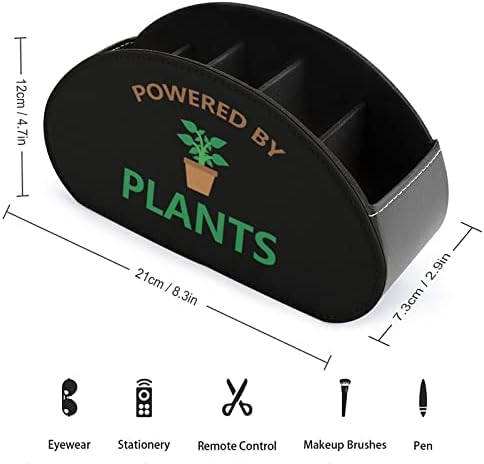 Plants By Plants PU Couather Remote Control Holder Organizer Storage Box com 5 compartimentos