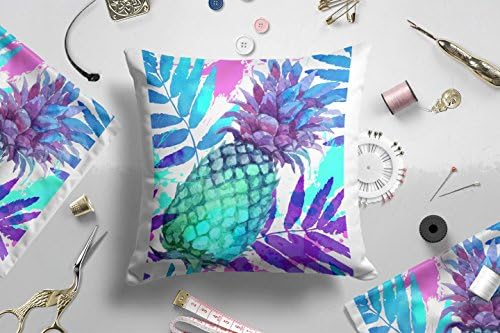 Iirov Summer Design Design de tinta Decorativa Pillow - Pineapple Tropical Summer V1
