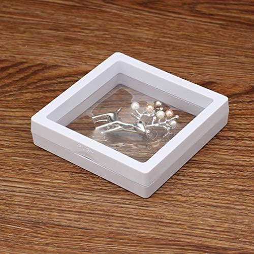 Zerodeko 12pcs Caixas de presente de anel de cristal transparentes Brincos caixas de armazenamento de jóias caixas de anel de plástico Brincos de cristal caixas de armazenamento de jóias Exibir caixa organizadora com espuma para anéis brincos de joias