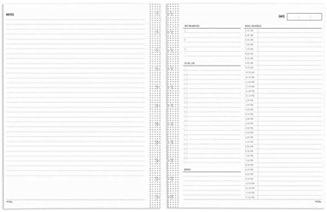 TUL® - CALENDAR RECILL - DISC -BOUND Páginas diárias sem data do ano atual - 8-1/2 x 11 - PK de 50