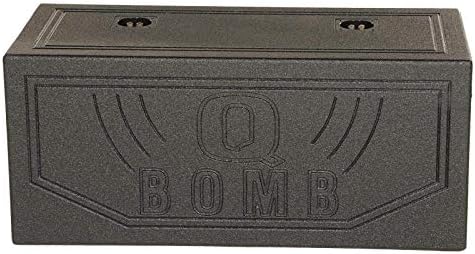 Q potência qbomb8v dupla porta ventilada subwoofer subwoofer box com spray de bedliner