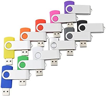 Giratória USB Stick 10 pacote 256 MB Data de armazenamento flash u Multicolor