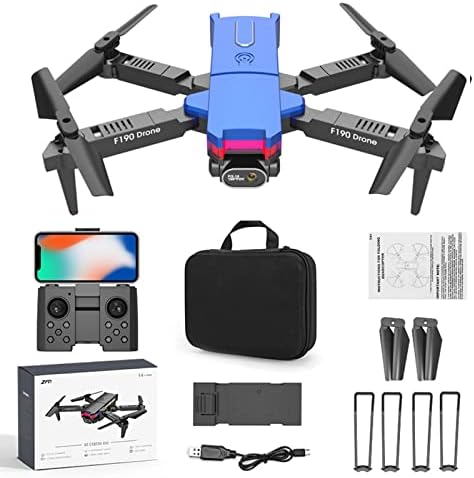 Qonioi mini drone com câmera 4k dupla, mini zangão de bolso dobrável 2.4g wifi fpv video video hold hold sem cabeça