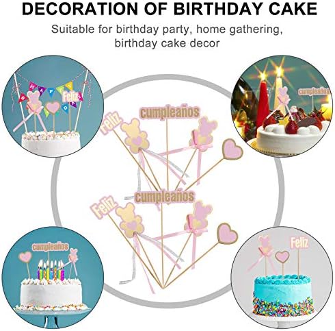 Partykindom 1 Lozado em forma de bolo de cupistas decoração de panificação de aniversário inserções de decoração para festa para aniversário