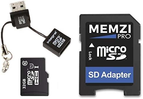 MEMZI PRO 32GB CLASS 10 90MB/S MICRO SDHC CARTÃO DE MEMÓRIA COM ADAPTOR SD e MICRO USB LEITOR PARA Huawei Honor Series Cell