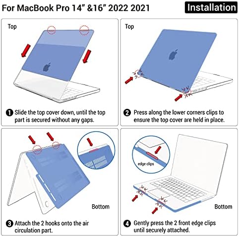 Ibenzer compatível com MacBook Pro de 14 polegadas Caso 2023 2022 2021 M2 A2779 M1 A2442 PRO MAX, CASE HARDSHELL E CANTELOBOLAÇÃO