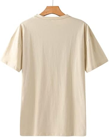 Mulheres Summer Summer outono camiseta de manga curta Crew e pescoço de gola gráfica camisa de blusa casual para meninas v2 v2