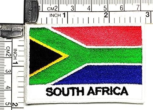 Kleenplus 1,7x2,6 polegada. Patch de bandeira da África do Sul Patches nacionais de bandeira para figurino DIY Camiseta jeans chapéu emblema bandeira tática Militar Bandeira bordada Crachá