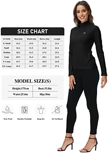 MOFIZ Mulheres UPF 50+ Proteção solar de manga longa Slim Fit Golf Golf Running Running Sirtle Quarter Zip
