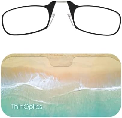 Case universal de vagem universal thinoptics + óculos de leitura retangulares