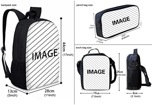 Giftpuzz American Bandeira Backpack Backpack Rucksack com lanchonete reutilizável isolada + capa de lápis Zipper + Bolsa