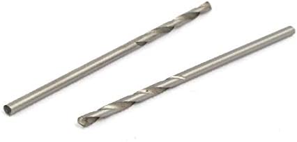 X-Dree 1,5 mm dia 40mm Comprimento HSS Round Brill Brill Twist Drill Bit Silver Tom 5pcs (Tono da 5 '5mm em Argento conmetro di 40 mm, Lunghezza HSS, Codolo Torione, Punta da Trapano