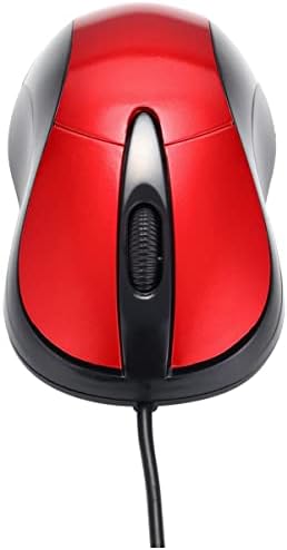 Conexão USB de conexão AOTECH AOK-MOUSE-RBKMI Optical ligeiramente pequeno de 2 botões 1 rato de rato vermelho e preto