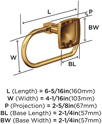 Amerock BH36091CZ | Titular de papel higiênico de bronze de bronze de champanhe | 7-1/16 pol. Comprimento do lenço de