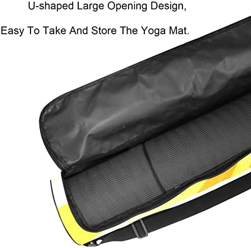 Bolsa de tapete de ioga com alça de ombro ajustável Saco de transporte de ioga de ioga para mulheres vela e praia, 6,7x33.9in/17x86