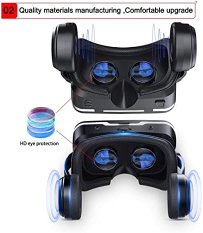 VR 3D Compatível para Google Cardboard VR Pro versão VR REALIDADE VIRTUAL 3D Glasses Smart Bluetooth sem fio controle remoto gamepad