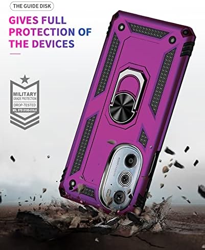 Para o moto Edge Plus 2022 Case, Motorola Edge+ 2022 Caixa com protetor de tela, Caixa de telefone protetora do anel magnético