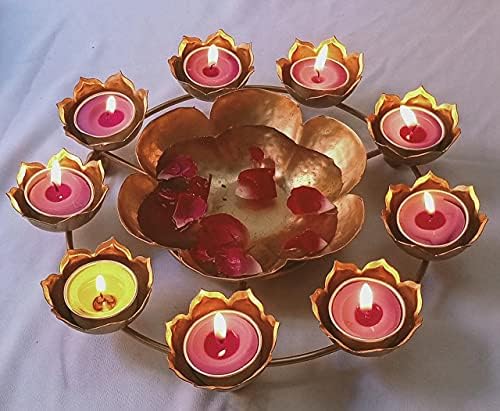 Rangoli diya com tigela urli para Diwali Festivel Home Decor Urli Show Prinche para flores flutuantes tigela decorativa