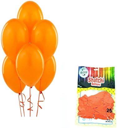 Shatchi 25pcs 12 '' Orange Balloons Party Decoration Latex Helium Quality Birthday Wedding Anniversary Celebrações