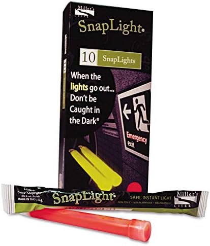 Miller's Creek MLE151847 6 Kits de luz de emergência, snap-llights azul/amarelo/vermelho/verde de 12 horas