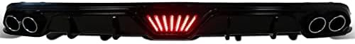 ECP-autoteil ajuste para 22-23 11th gene sedan cívico lx, dx 4dr bumper bumper bumper brilho preto com faísca luz de freio de led