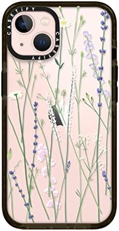 Caso de impacto CASETIFY para iPhone 13 - Gigi Garden Florals - Clear Black
