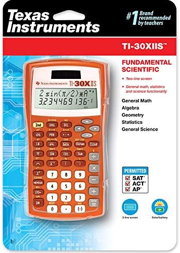 Texas Instruments Ti-30x iis calculadora científica de 2 linhas, laranja