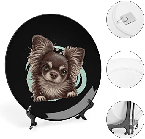 Placas decorativas de placas de cão Chihuahua
