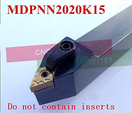 FINCOS MDPNN2020K15 CNC Turnando Machine Tools Ferramentas de corte de torno de torno de 62,5 graus Turnador de torneamento externo 20 * 20 * 125mm