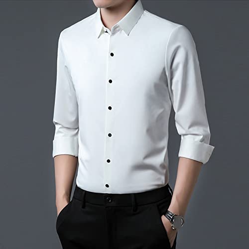 Camisa casual de vestido casual grátis de rugas masculinas Camisas para baixo camisetas de colarinho de colarinho