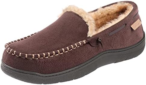 Mocassin Slippers de Mocassins de Zigzagger Sapatos de espuma de memória, chinelos de bobos quentes e externos quentes