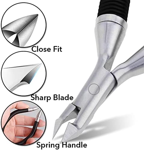 Cutícula de aço inoxidável espesso Tesoura de cutícula de unha Cutter cortador de pusher nipper clipper removedor de pele morto Manicure unhel Art Tool